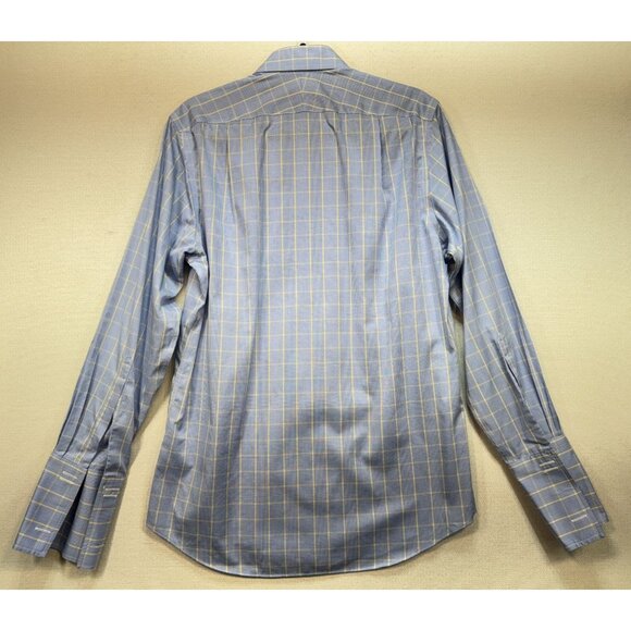 Charles Tyrwhitt Mens Slim Fit Dress Shirt Size 15.5/33 Blue Yellow Check Formal - Picture 9 of 11